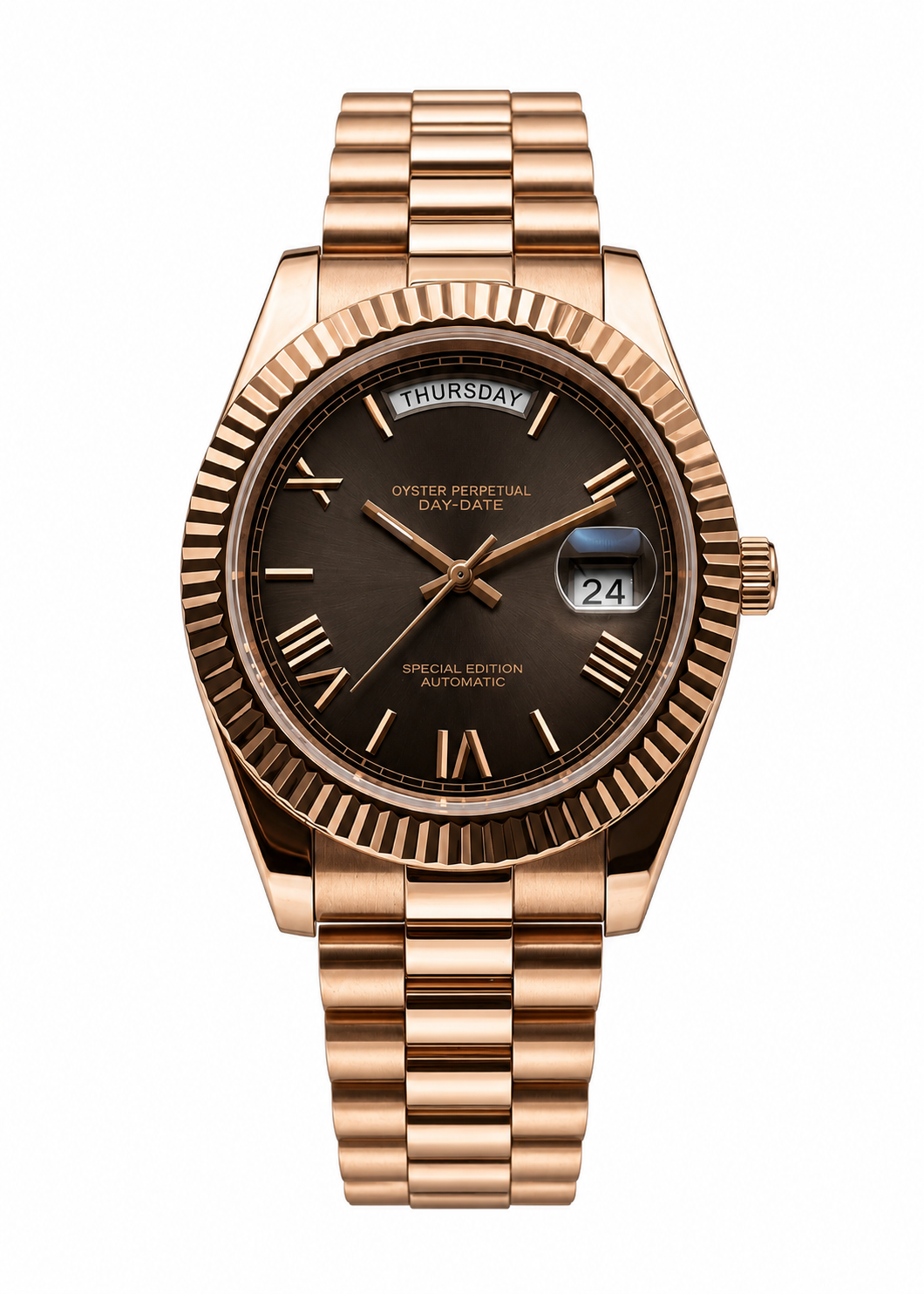 Montre Prestige Or Rose Fumé Cadran
