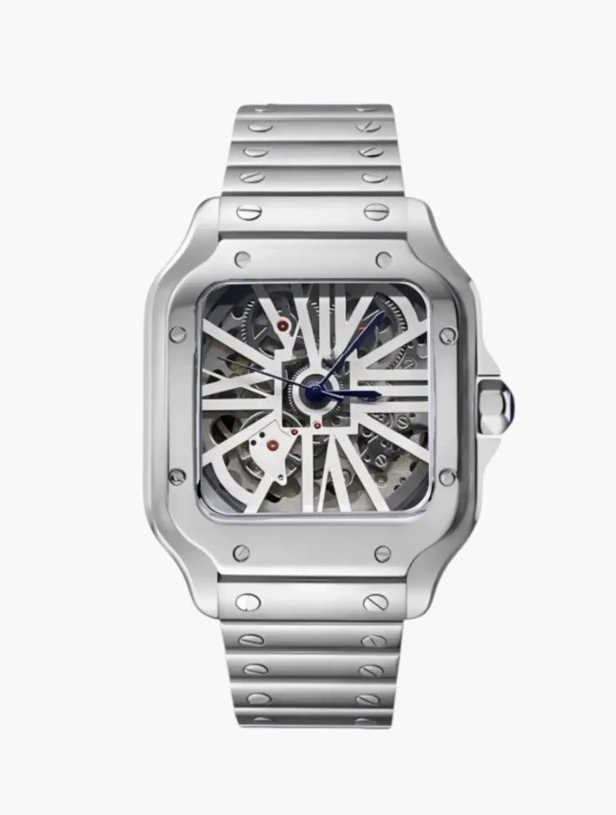 Montre Carrée Squelette