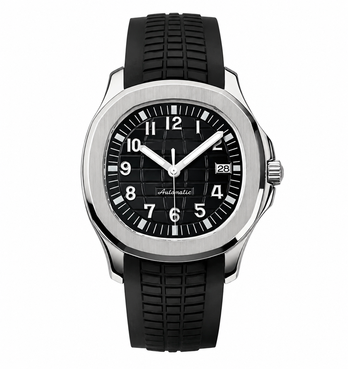 Montre Sport Chic Noir & Argent – Édition 2