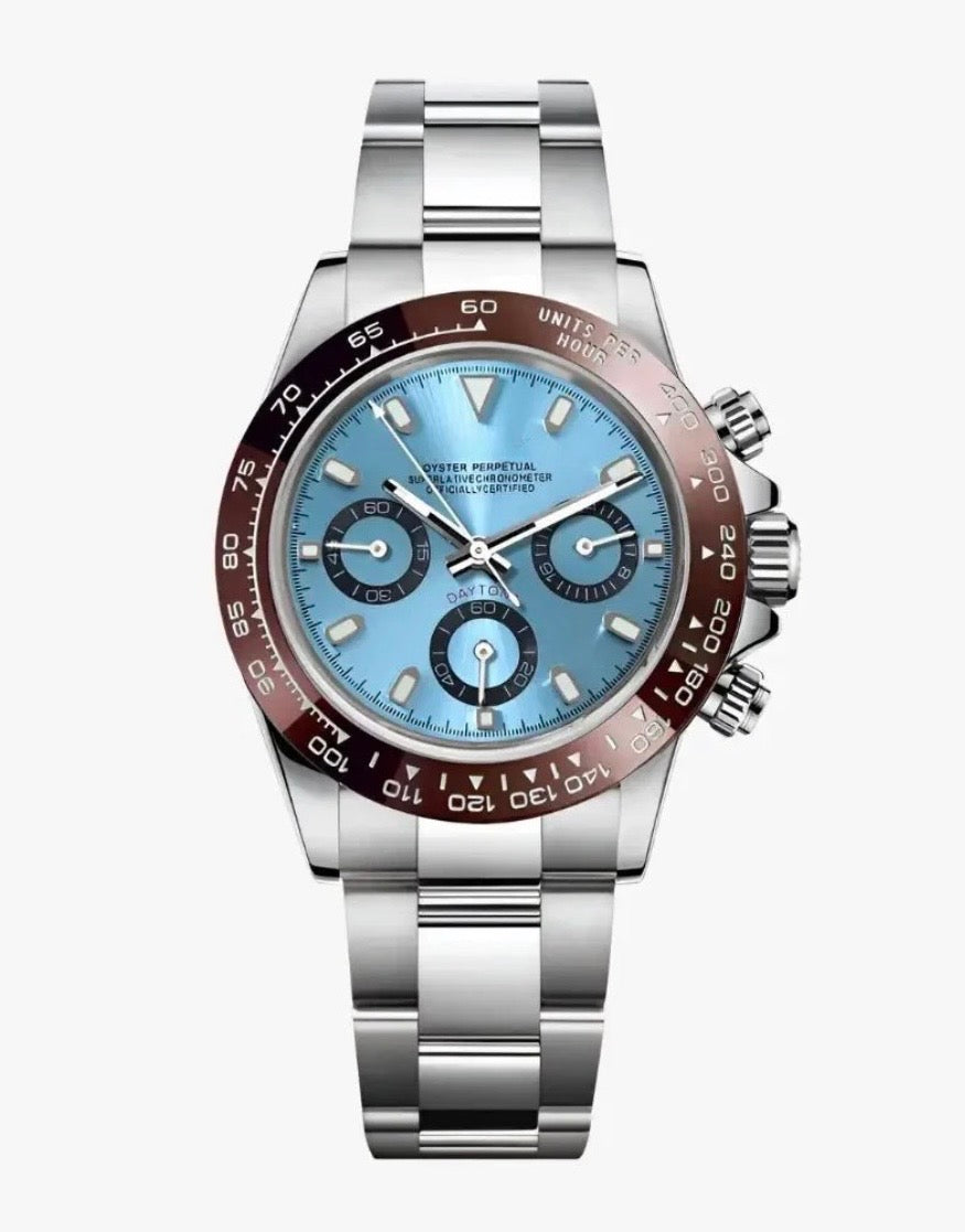 Montre Chronographe Bleu Platine
