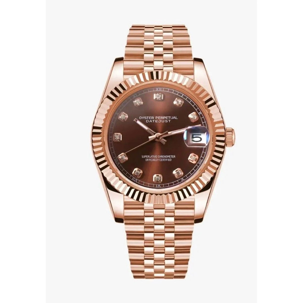 Montre Classique Chocolat & Or Rose