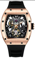 Montre Design Or Rose Squelette