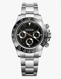 Montre Chronographe Noir Chiffres Arabes