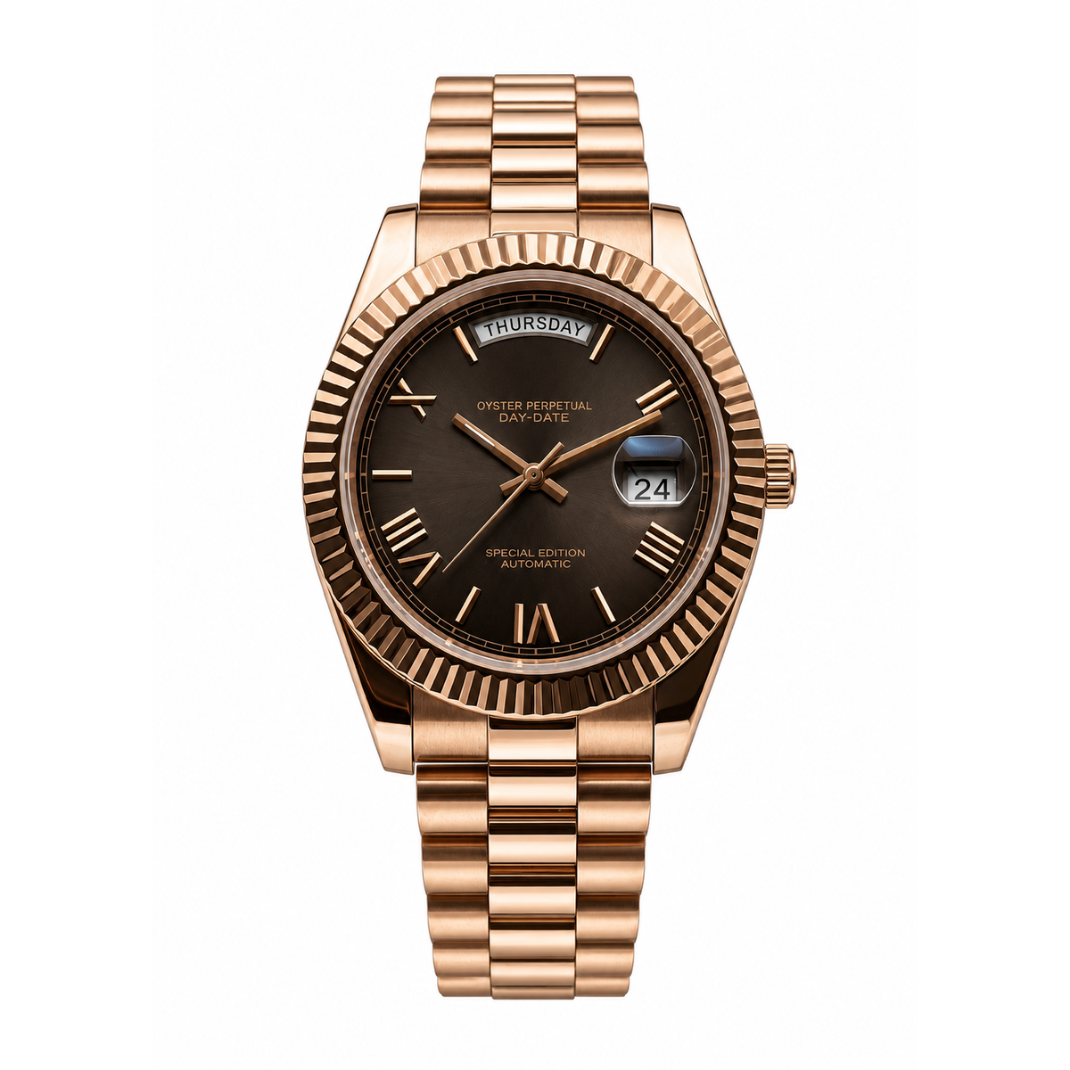 Montre Prestige Or Rose Fumé Cadran