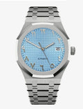 Montre Sport Luxe Bleu Ciel Chiffres Arabes