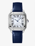 Montre Carrée Bleu Cuir