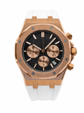 Montre Sport Luxe Or Rose & Blanc