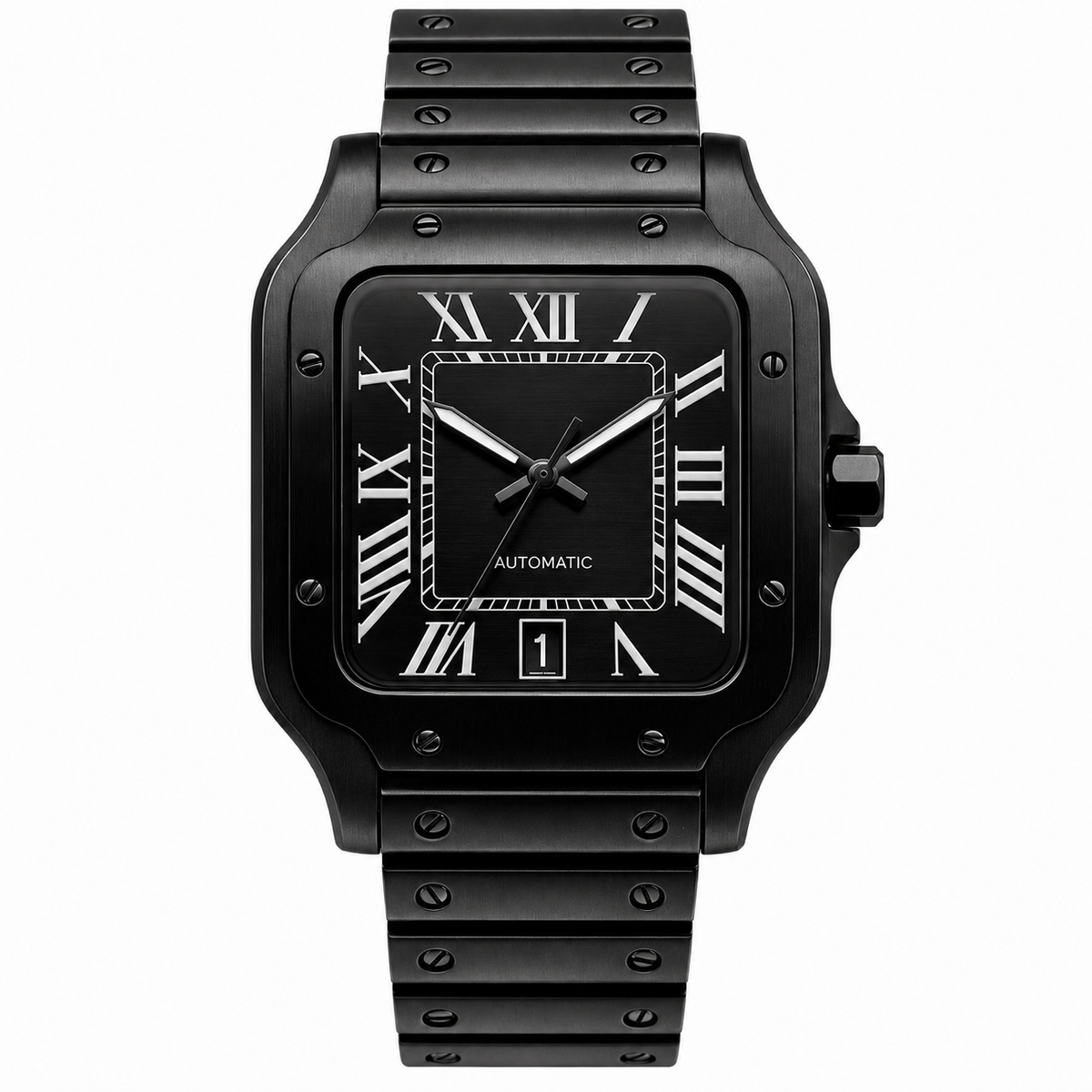 Montre Carrée Tout Noir