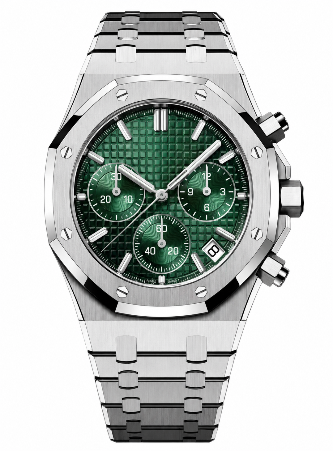 Montre Sport Luxe Vert Chronographe
