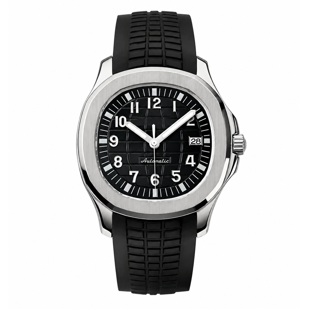 Montre Sport Chic Noir & Argent – Édition 2