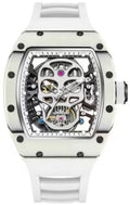 Montre Design Blanc Tête de Mort