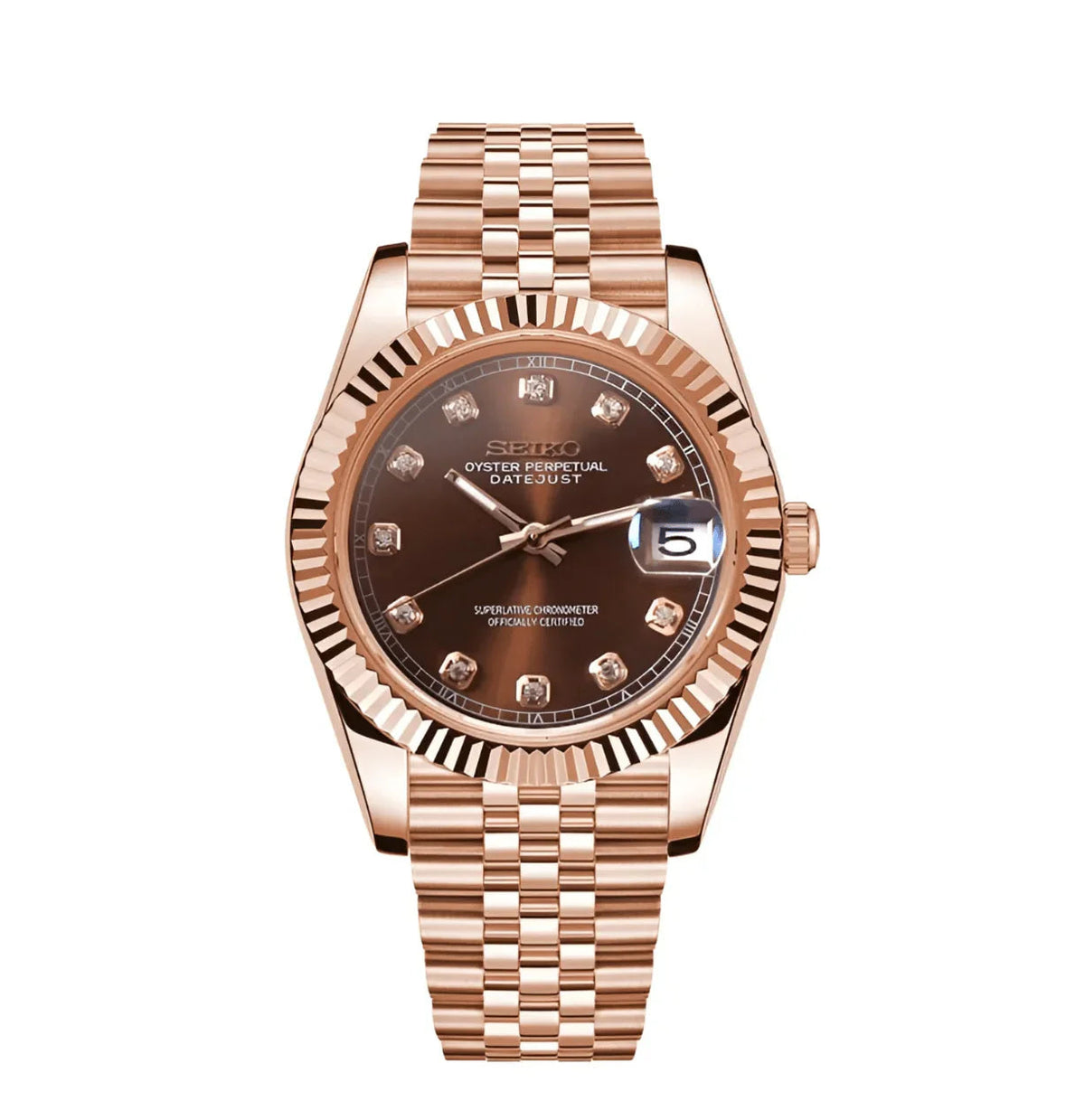Justeiko | Chocolate Brown Rose Gold