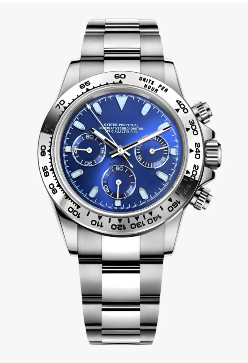 Montre Chronographe Bleu Cadran