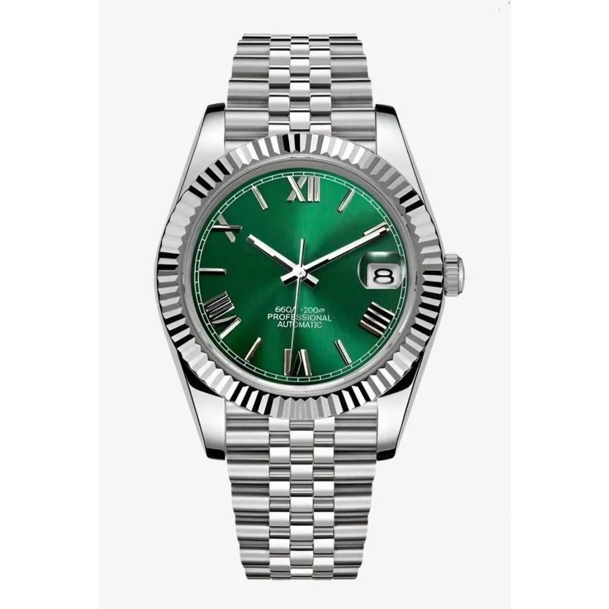 Montre Classique Vert Cadran Romain