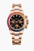 Montre Chronographe Or Rose Arc-en-Ciel