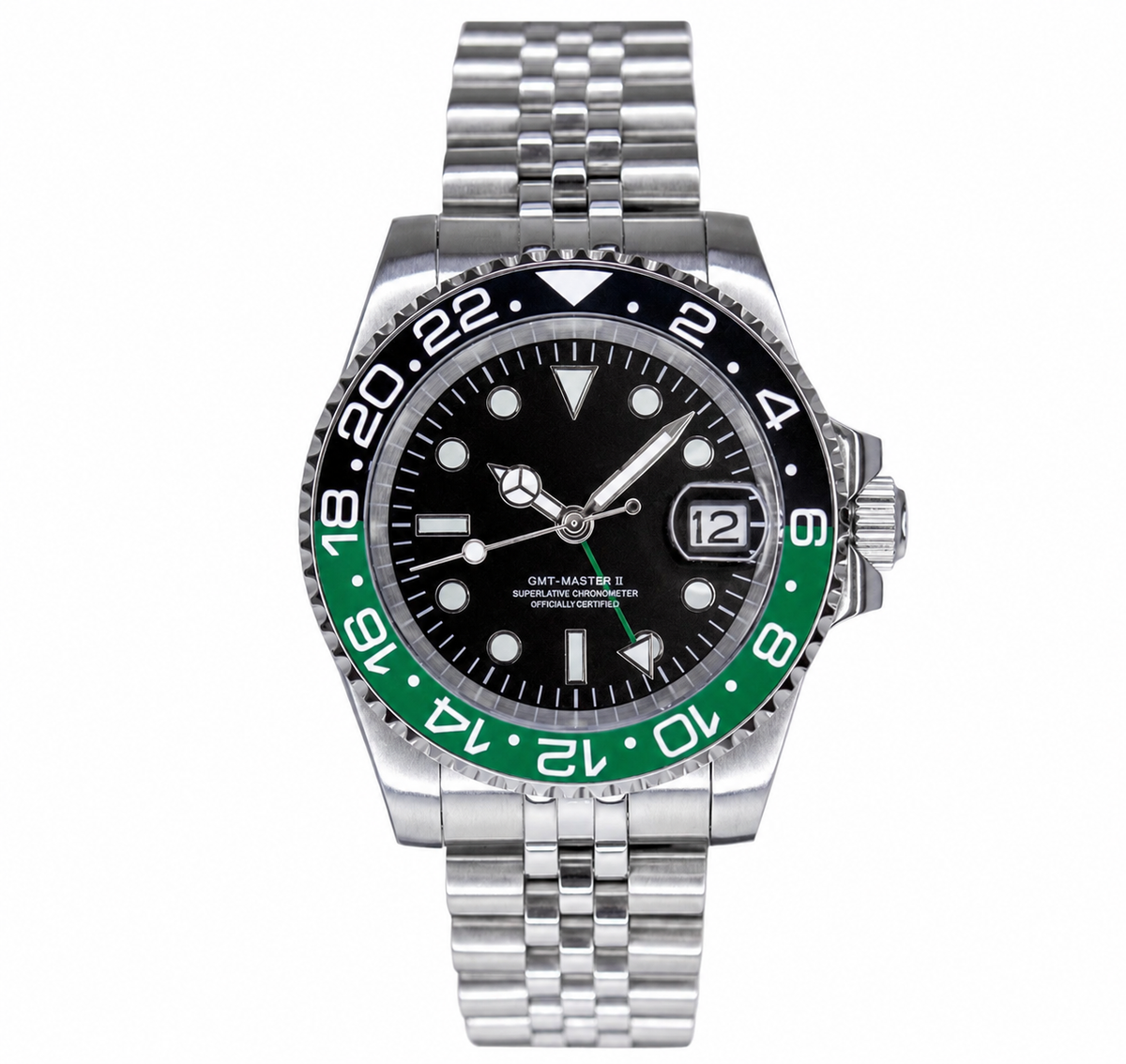 Montre GMT Lunette Vert-Noir