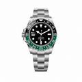 Montre GMT Lunette Vert-Noir Gaucher