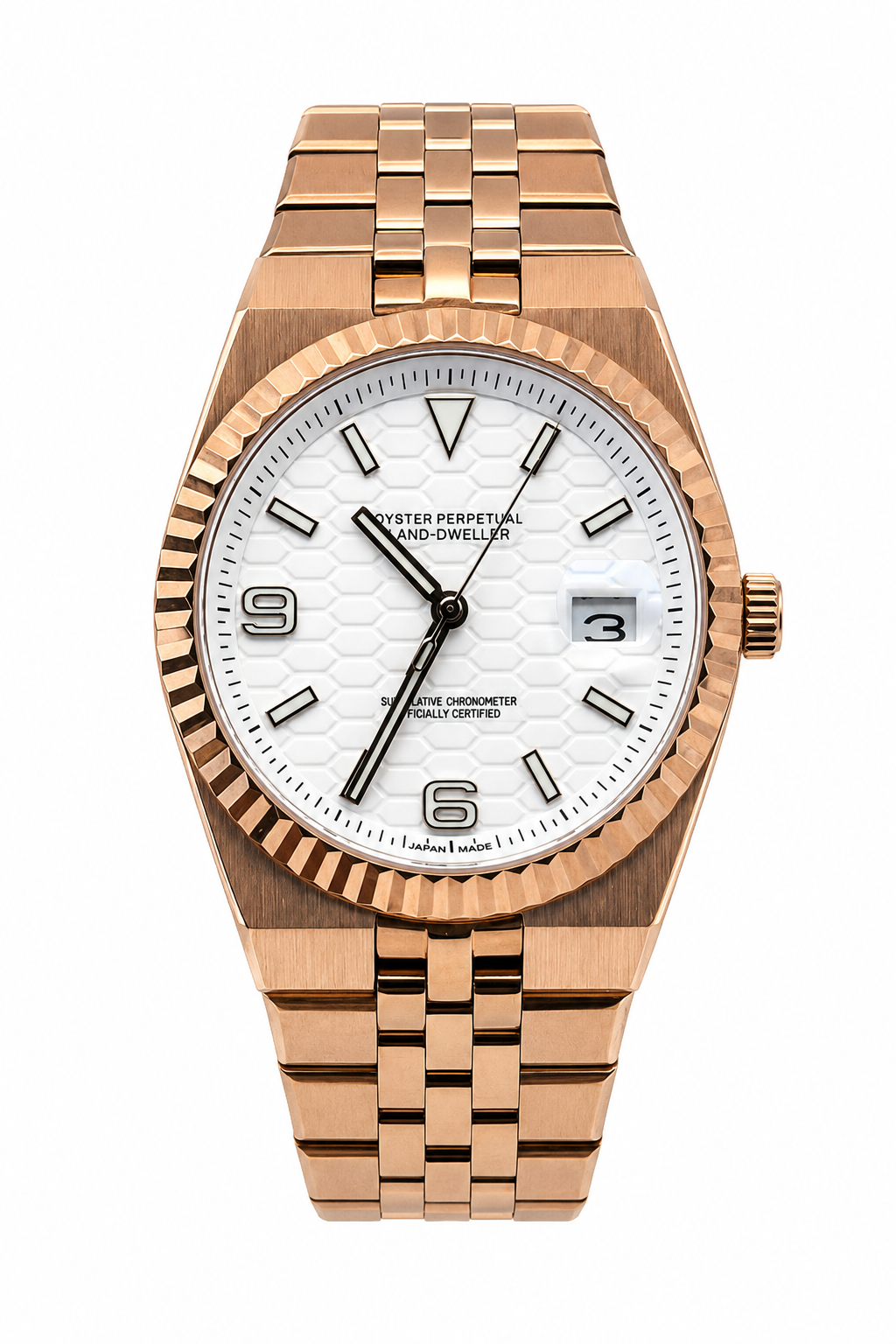 Montre Ville Or Rose & Blanc
