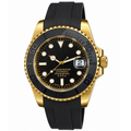 Montre Nautique Jaune Bracelet Caoutchouc