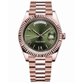 Montre Prestige Olive & Or Rose