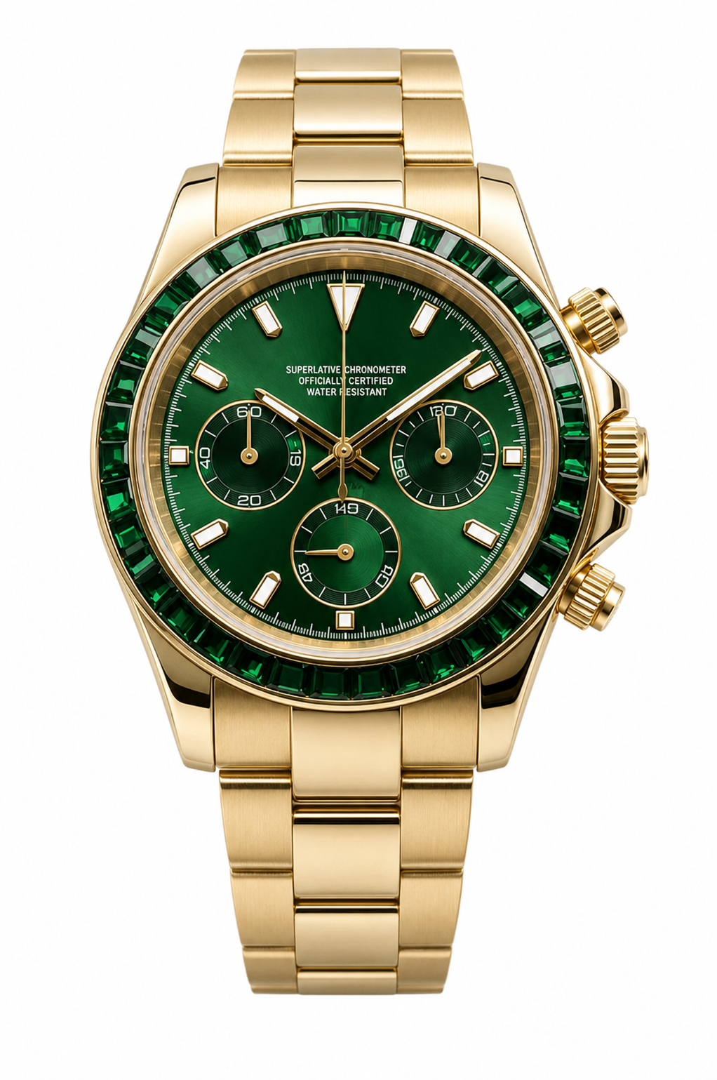 Montre Chronographe Vert Émeraudes