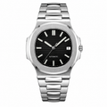 Montre Sport Chic Noir & Argent – Modèle 2