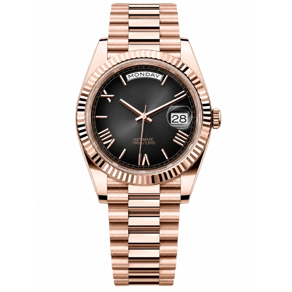 Montre Prestige Or Rose Noir